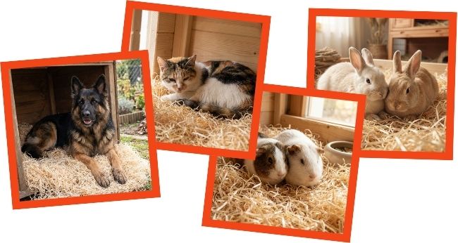 Dřevitá vlna jako podestýlka – psy, kočky a drobná zvířata