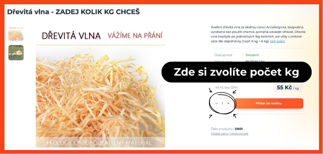 Jak zvolit počet kilogramů dřevité vlny při objednávce