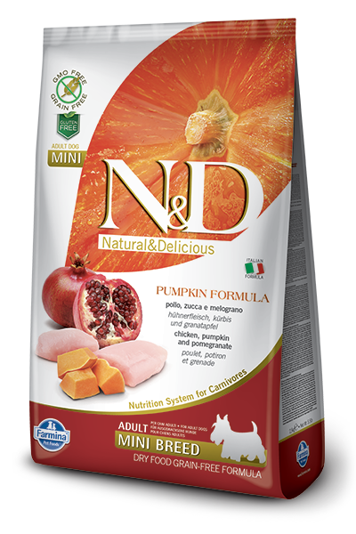N&D Grain Free Pumpkin Adult Mini Chicken & Pomegranate 7 kg