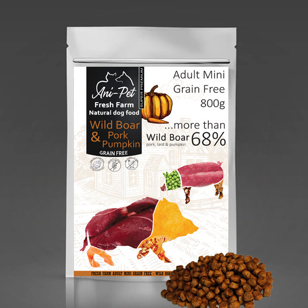 Fresh Farm GF Natural Dog Food Adult Mini - Wildboar & Pork 2kg