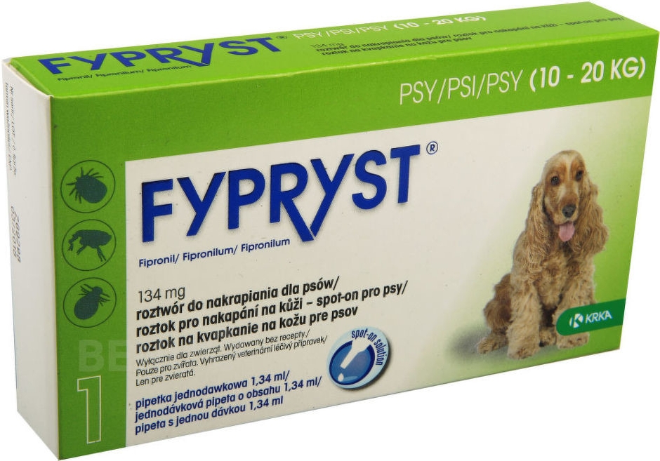 KRKA Fypryst spot on Dog M 10-20kg 1x1,34ml