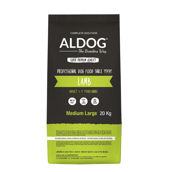 Aldog Lamb Medium 20 kg - pro dospělé psy