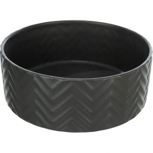 Keramická miska pro psy vroubek 0,4 l/13 cm černá