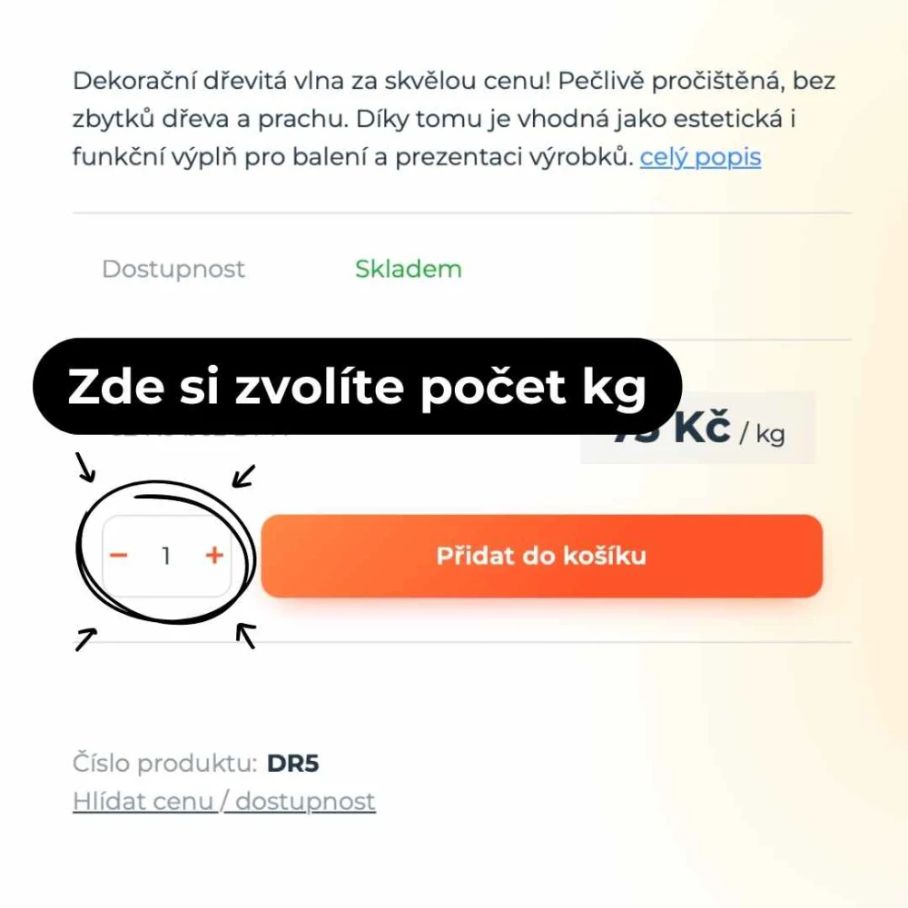 Dekorační dřevitá vlna - ZADEJ KOLIK KG CHCEŠ