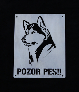 Cedulka nerez Sibiřský husky