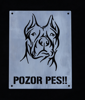 Cedulka nerez Americký pitbulteriér 1