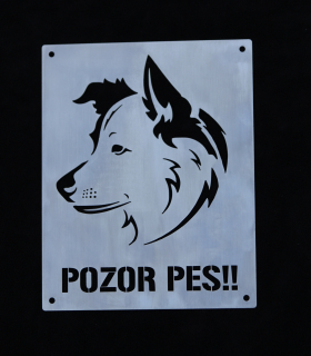 Cedulka nerez Border kolie