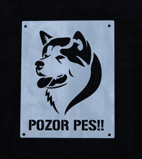 Cedulka nerez Akita Inu
